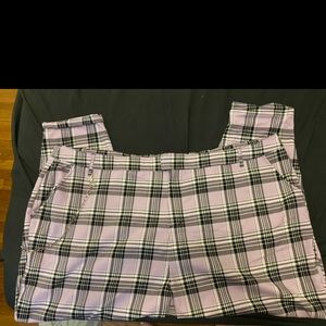 Hot Topic Purple Plaid Pants Detachable Chain